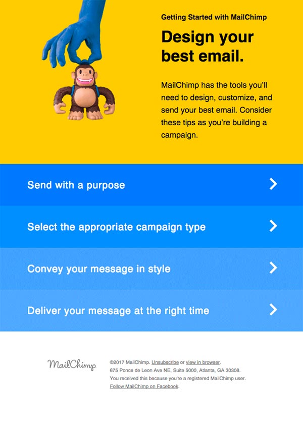 Mailchimp newsletter