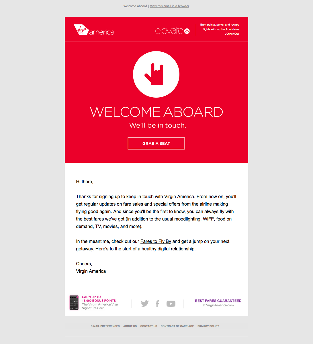 Welcome email