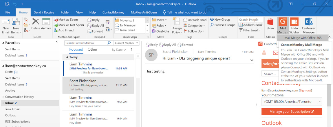 outlook 365 mail merge limitations