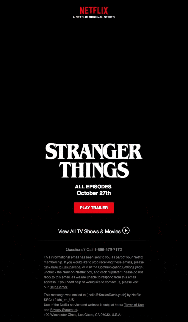 Netflix animated gif email