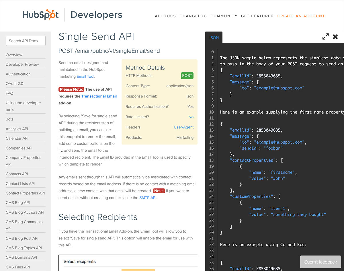 Hubspot API Documentation