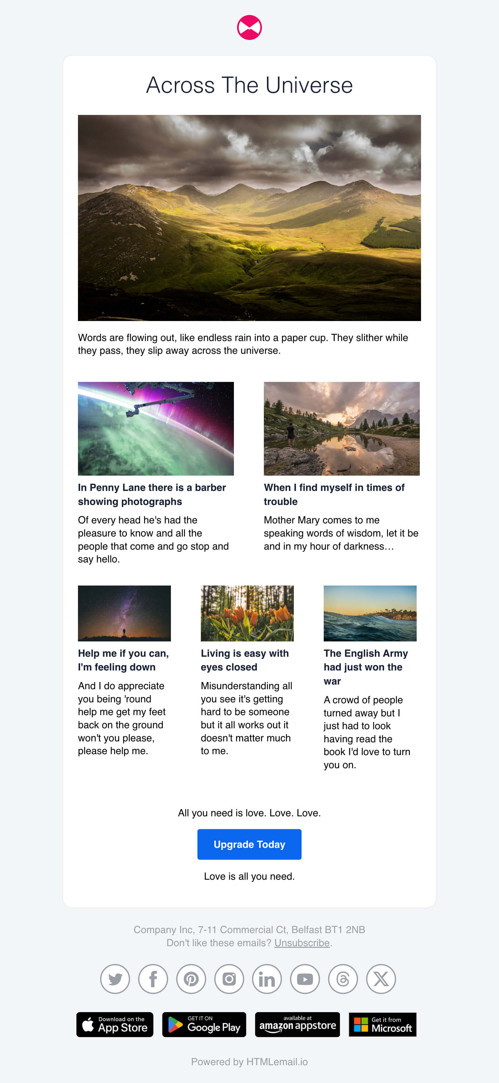 Responsive Monthly Newsletter Email Template