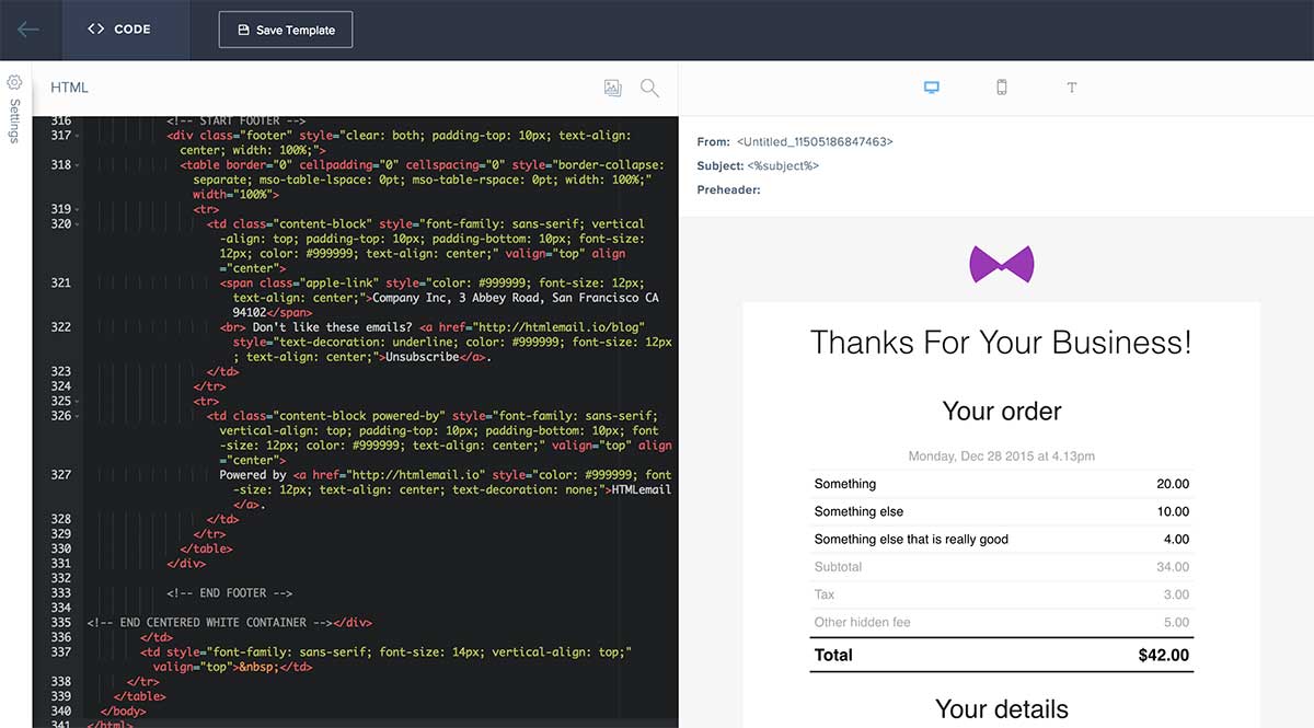 How to use custom HTML email templates with SendGrid