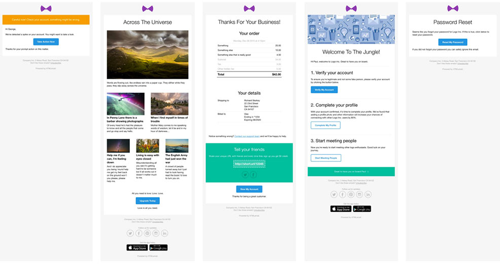 Responsive email templates