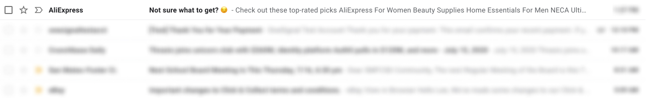 Aliexpress email subject line