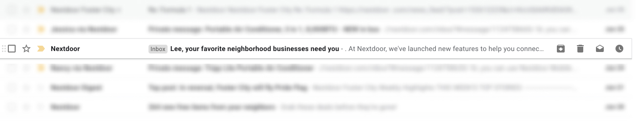  Nextdoor email subject line 