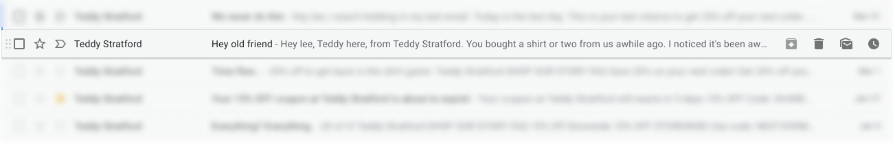  Teddy Stratford email subject line 